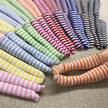 1 Pair Assorted Candy Color Stripe Knee-High Socks for Blyth, Azone S, OB, Momoko, Barbis , Licca 1/6 Dolls Accessories 2024 - buy cheap