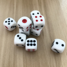 Wholesale 50/100/200 PCS High-quality 16mm Drinking Dice Red Black Dots Rounded Corner White Dice Nightclub Bars KTV Dedicated 2024 - buy cheap