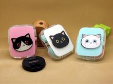 Liusventina-portátil para lentes de contato formato de gato, faça você mesmo, acrílico, alta qualidade, espelho, presente para amigos 2024 - compre barato
