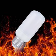 Светодиодная лампа E27/E14, светодиодная лампа B22/E12/E26 с эффектом пламени 2024 - купить недорого