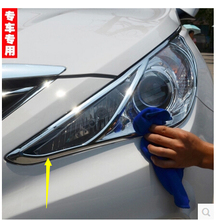 2010-2013 for Hyundai Sonata Chrome Front Headlight Cover Trims 2PCS ABS 2024 - buy cheap