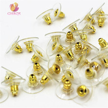 GHRQX Silver Gold plated for stud hook earrings Plastic earring  Jewelry Findings Wholesale 100PCS 2024 - buy cheap