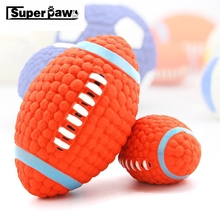 Rubber Dog Squeaky Toys Rugby Football Volleyball Chew Toy for Small Medium Large Dogs Outdoor Pet Training Pets Products LCT04 2024 - buy cheap