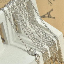 Wholesale 10pcs/lot Alloy Cable Chains Lobster Clasp 80cm Long Necklace Chains Jewelry Handmade Gold/Black/Bronze/Silver 2024 - buy cheap