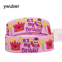 40 yard 7/8"(22mm) It's my birthday Birthday Printed Grosgrain Ribbon and bow hair For Party Decoration 2024 - buy cheap