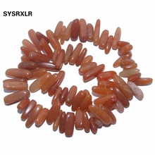 Free Shipping 12-18 MM Stick Shape Natural Red Aventurine Stone Beads For DIY Jewelry Making Necklace Bracelet Material Strand 2024 - buy cheap