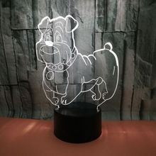 GAOPIN-luz de noche de dormitorio para niños, lámpara LED 3D con USB de dibujos animados de Bugs, perro, decoración del hogar, Multicolor, regalos, Cable de iluminación 2024 - compra barato