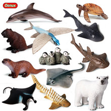 Oenux, морская фотомодель, дельфин акулы, черепаха, лучи, морская жизнь, искусственная коллекция аквариума из ПВХ, детская игрушка 2024 - купить недорого