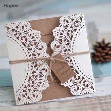 50Pcs Laser Cut Wedding Invitations Card Retro Vintage Wedding Bridal Shower Decor Gift Greeting Card Kits Event Party Supplies 2024 - buy cheap