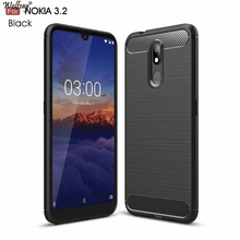 Wolfsay anti-knock caso para nokia 3.2 caso tpu macio escovado caso para nokia 3.2 ta-1159 ta-1164 telefone de negócios fundas coque 6.26" 2024 - compre barato