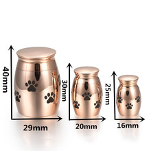 Iju0001 gravador em formato de pata, rosa/dourado/preto, cachorro/gato, gravação em aço inoxidável, memória de urna, cinza, urna 2024 - compre barato