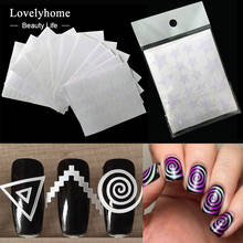 12Pcs Nails Sticker Stencil Tips Guide French Swirls Manicure Nail Art Decals Form Fringe DIY Sencil 3D Styling Beauty Tools 2024 - buy cheap