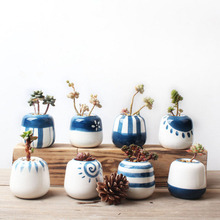 Conjunto de mini vaso de cerâmica para suculentas, conjunto de 8 projetos originais de porcelana para decoração da casa, vaso de flores e plantador de bonsai 2024 - compre barato