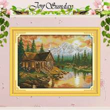 Sunset (1) Patterns Counted Cross Stitch Diy 11CT printed 14CT Cross Stitch Set Landscape Cross-Stitch Kit Embroidery Needlework 2024 - buy cheap