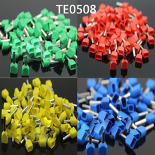 TE0508 wire connector Insulated TWIN CORD end terminals suit Cable Wire Connector Crewel tube insulated terminals connection 2024 - buy cheap