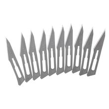 Faca lâminas de bisturi 11 #, faca de corte para escultura em madeira, gravura, artesanato, ferramenta de corte, reparo pcb com 10 peças 2024 - compre barato