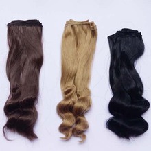 1 pçs/lote varejo nova chegada 25 cm sintético boneca cabelo diy marrom loiro encaracolado bjd peruca de cabelo 2024 - compre barato