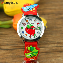 Reloj de cuarzo con gráfico de fresa y fruta para niños y niñas, nuevo Accesorio luminoso con puntero 3D, 2021 2024 - compra barato
