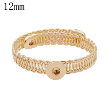 Fashion Style Adjustable 12mm snap Bracelets & Bangles rose gold silver Jewelry Bracelet for women Charm Femme Party Jewelry 2024 - buy cheap