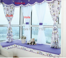 Customized Rustic  Cartoon Printing Semi-shade Cloth Curtain for Bedroom Balcony 2024 - buy cheap