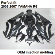 De la motocicleta sin pintar kit carenado para carrocería para Yamaha YZF R6 2006 negro 2007 juego de carenados YZFR6 06 07 BN15 2024 - compra barato