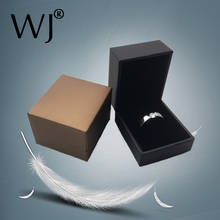High Quality PU Leather Gift Jewelry Ring Earrings Display Box Holder Wedding Engagement Ring Storage Box Presentation Show Case 2024 - buy cheap