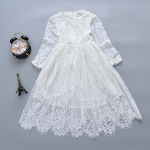 2020 New Fairy Girls Lace Dress White Long Sleeves Princess Children Baby Girl Dress Baby Girl Clothes Kids Dresses For Girls 2024 - buy cheap