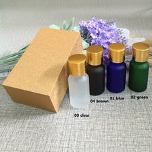 4pcs 10ml High-grade frosted essential oil bottle with wooden box packing gold cap glass bottle,lotion cosmetics powder jar 2024 - buy cheap