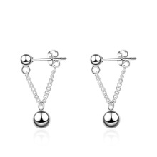 New Arrival 925 Sterling Silver Fashion Little Ball Ladies`tassels Stud Earrings Jewelry Wholesale No Fade Students Girls Gift 2024 - buy cheap