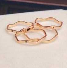R253 Newest Fashion Simple And Elegant Exquisite Alloy Geometric Wave Couples Joint Shape Ring Female Tail Jewelry 1 pcs 2024 - buy cheap