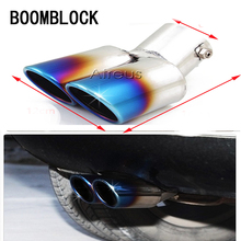 BOOMBLOCK Universal Car Twins Rear Exhaust Muffler Pipe Tip Cover For Kia Rio/Mazda/Chevrolet/Ford/Peugeot/Hyundai/Suzuki/Nissan 2024 - buy cheap