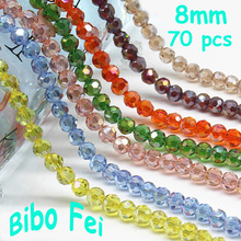 Free shipping multi color 8mm 70PCS Czech Austria crystal beads,Football crystal beads,bracelet necklace Jewelry Making DIY 2024 - buy cheap
