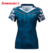 Летняя спортивная женская футболка KAWASAKI для фитнеса на открытом воздухе, быстросохнущая футболка с коротким рукавом для бега по бадминтону, футболка для настольного тенниса, ST-S2110 2024 - купить недорого