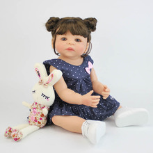 55cm Full Silicone Body Vinyl Reborn Girl Lifelike Baby Doll Newborn Princess Toddler Toy Bonecas Waterproof Birthday Gift 2024 - buy cheap