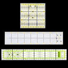 3 Pieces 15x15cm/10x45cm/5x30cm Acrylic Quilting Quilters Ruler Patchwork Cutting Marking Rulers 2024 - buy cheap