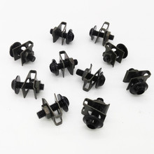 Juego de tornillos de carenado para motocicleta, M6 de aluminio CNC negro de 6MM, Clips de sujeción, 10 Uds. 2024 - compra barato