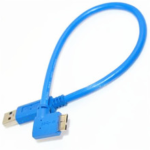 30cm USB 3.0 A male plug to Micro B male 90 degree left angle short Cable 2024 - купить недорого