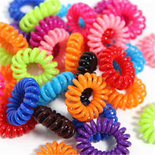 Telephone Line Hair Ropes Girls Colorful Elastic Hair Bands Kid Ponytail Holder Tie Gum Hair Accessories 2024 - buy cheap