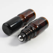 (30pieces/lot) 5ML amber Roll on bottle for essential oil 5cc brown roller-on bottle glass vials glass perfume bottle 2024 - buy cheap