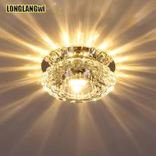 3W Aisle led ceiling lamp living room crystal corridor aisle lights LED Ceiling Lights Luces de techo multiple Colour Colorful 2024 - buy cheap
