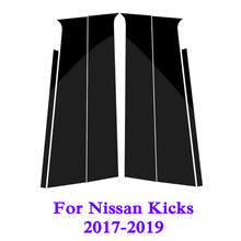 Diseño de coche 6 uds para Nissan Kicks 2017-2019 coche pilar del centro de la ventana pegatinas embellecedor decoración externa películas Auto accesorio 2024 - compra barato