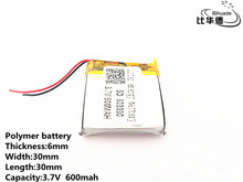 Batería recargable de polímero de iones de litio, 3,7 V, 600mAH, 603030, para DVR,GPS,mp3,mp4, 10 unids/lote 2024 - compra barato