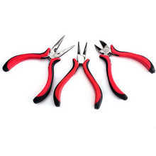DIY Jewelry Tool Mix Shape, Ferronickel Round Nose Pliers, Flat Nose Pliers and Side-Cutting Pliers, Red & Black TOOL 2024 - buy cheap