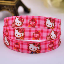 3/8 ''(9 мм) Hello Kitty мультфильм персонаж напечатанный Grosgrain ленты вечерние украшения атласные ленты Hairbow A-00031 OEM 10 ярдов 2024 - купить недорого