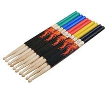 Hot Sale!  1 Pair of 7A Maple Wood Drumsticks five colours colourful  Professional Top Quality drumsticks wood drum parts 2024 - buy cheap