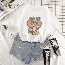 Harajuku moda menina bonita anime impressão feminina camiseta nova ulzzang verão moda casual spoof diversão solta roupas femininas 2024 - compre barato