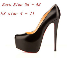 Women's high stiletto heel shoes platform pumps evening party leatherette PU shoes Real Wholesale Price Quality Assurance 2024 - купить недорого