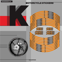 New Motorcycle inner wheel Stickers rim reflective decoration decals For KTM RC 390 125 200 2024 - buy cheap