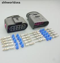 Shhworldsea 5/30/100 set/lote 10 Pin faro conector 1J0 973 de 835 para VW auto conector impermeable para VW 1J0 873, 735 2024 - compra barato