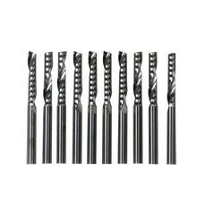 New 10PCS 3.175 X 17 mm Single flute carbide Engraving CNC router Spiral bits Tool Cutting Acrylic Pvc Wood 2024 - buy cheap